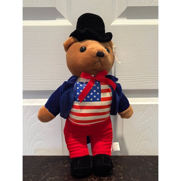 NWT International Flag USA Teddy Bear Americana Patriotic Toy Connection Nanco - Picture 1 of 7